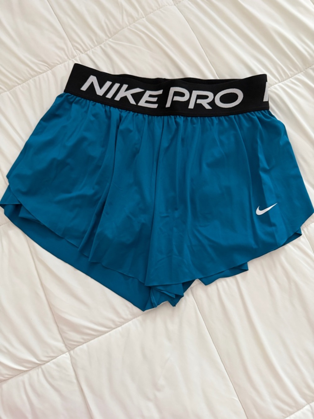 Nike Kids Blue Performance Shorts with Black Elastic Waistband